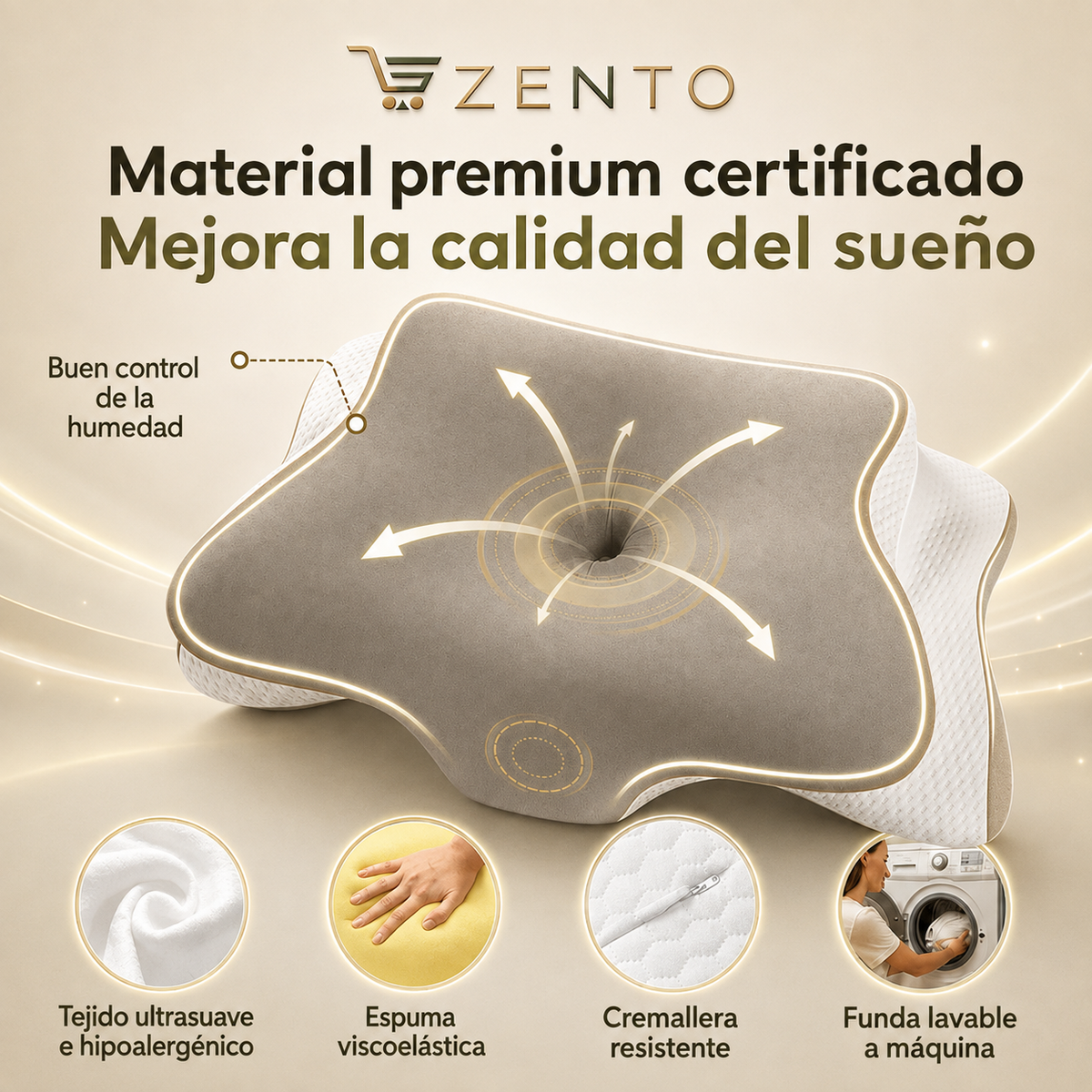 Almohada cervical y Ortopédica - Descansa mejor, despierta mejor