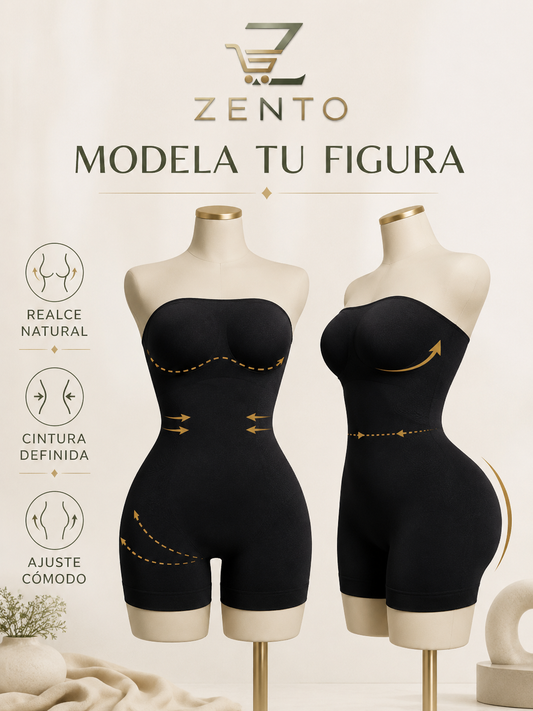 Faja moldeadora sin tirantes con control de abdomen negro M/L