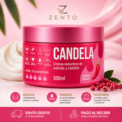 CANDELA – Crema Corporal Reductora de Estrías y Celulitis 💖