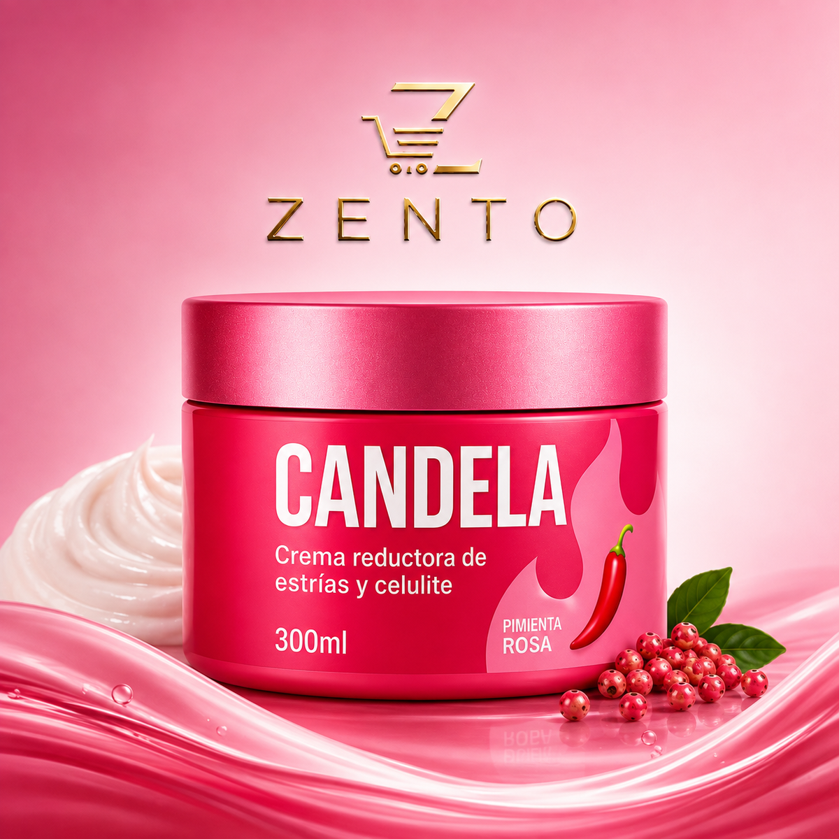 CANDELA – Crema Corporal Reductora de Estrías y Celulitis 💖