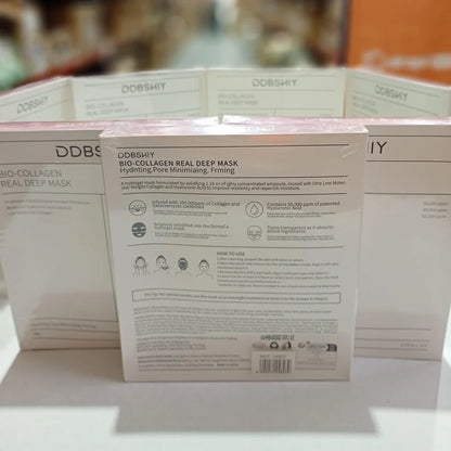 Mascarillas Faciales BIO-COLLAGEN de Hidrogel – Pack de 5 Unidades